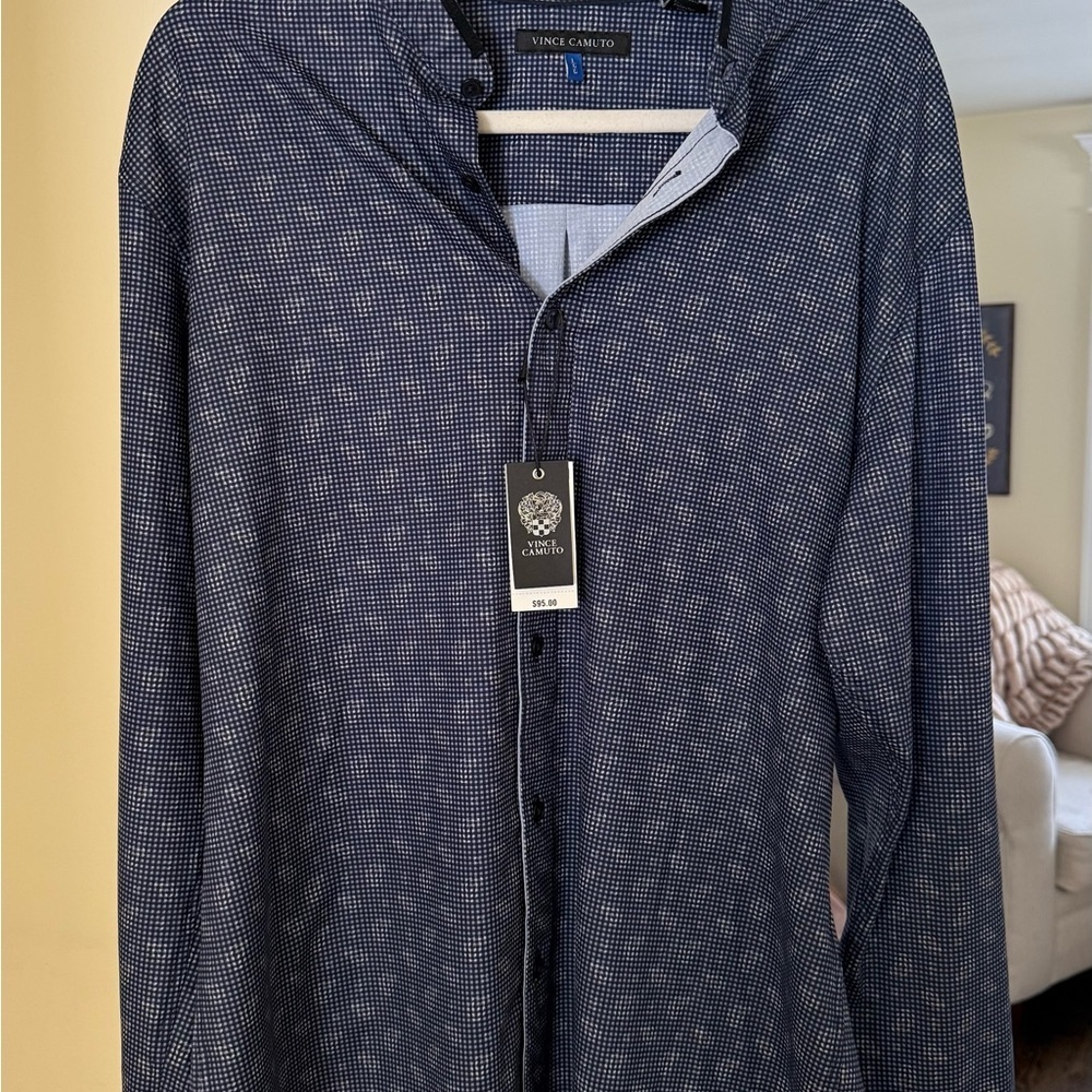 Vince Camuto Men's Navy Long Sleeve - Picture 1 of 3